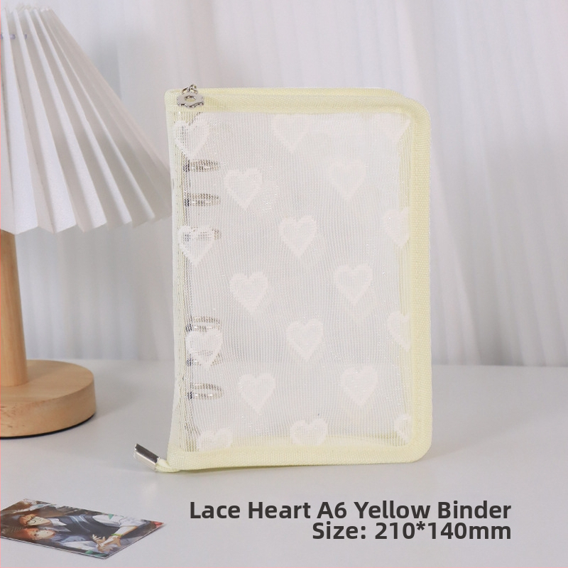 Λευκώματα με φύλλα χαλαρά, διαφανές PVC εξώφυλλο σε σχήμα καρδιάς, σύνδεση με 3 οπές