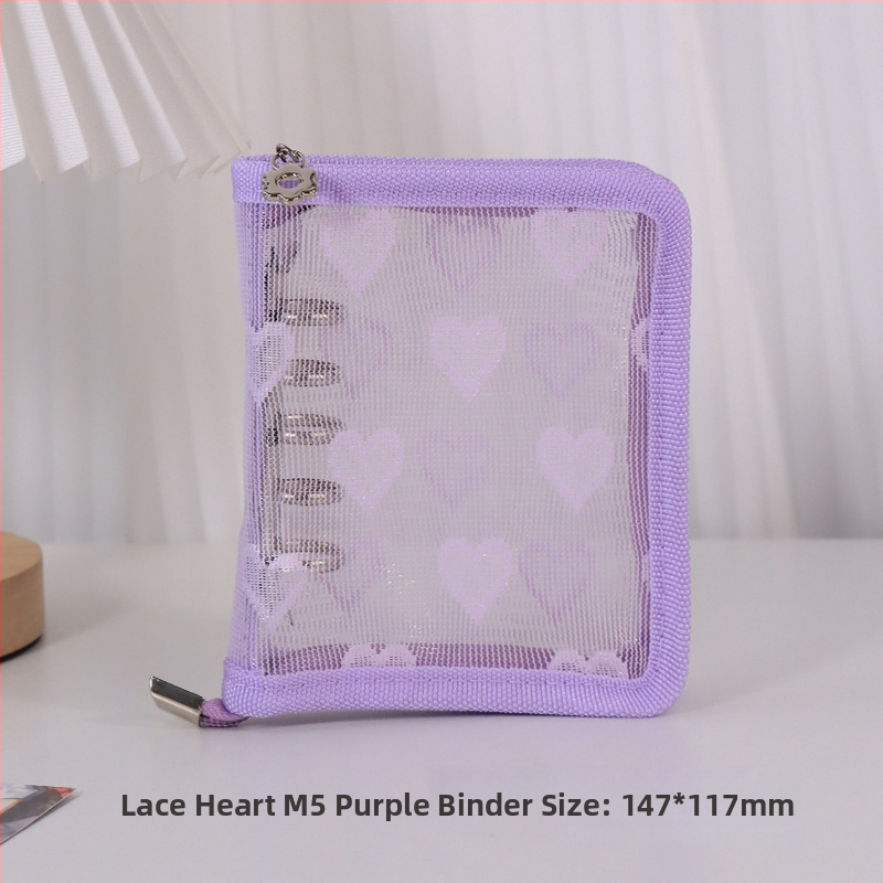 Λευκώματα με φύλλα χαλαρά, διαφανές PVC εξώφυλλο σε σχήμα καρδιάς, σύνδεση με 3 οπές