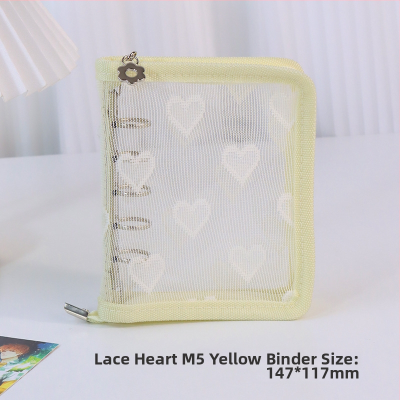 Λευκώματα με φύλλα χαλαρά, διαφανές PVC εξώφυλλο σε σχήμα καρδιάς, σύνδεση με 3 οπές