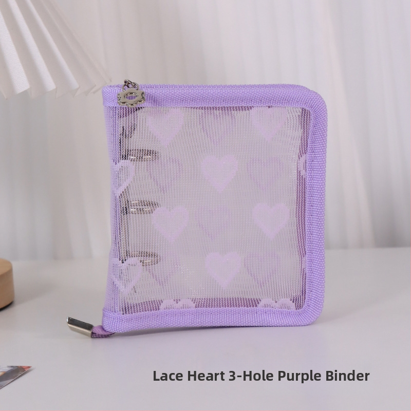 Λευκώματα με φύλλα χαλαρά, διαφανές PVC εξώφυλλο σε σχήμα καρδιάς, σύνδεση με 3 οπές