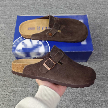 Лофери с затворен нос от велур (нубук), подплата кожа, подметка EVA, Slip-On, повдигаща височина — есен 2025