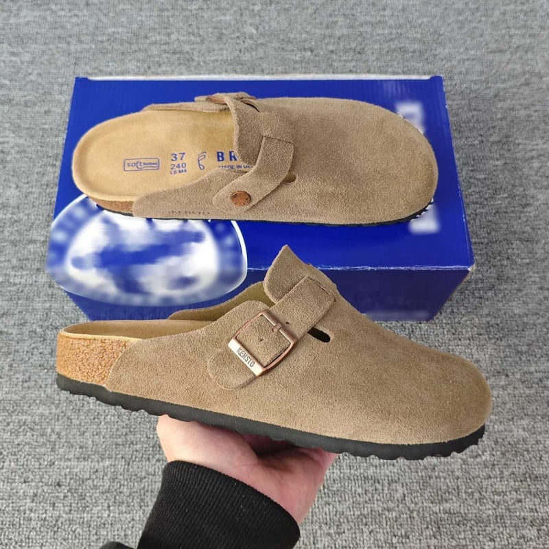 Лофери с затворен нос от велур (нубук), подплата кожа, подметка EVA, Slip-On, повдигаща височина — есен 2025