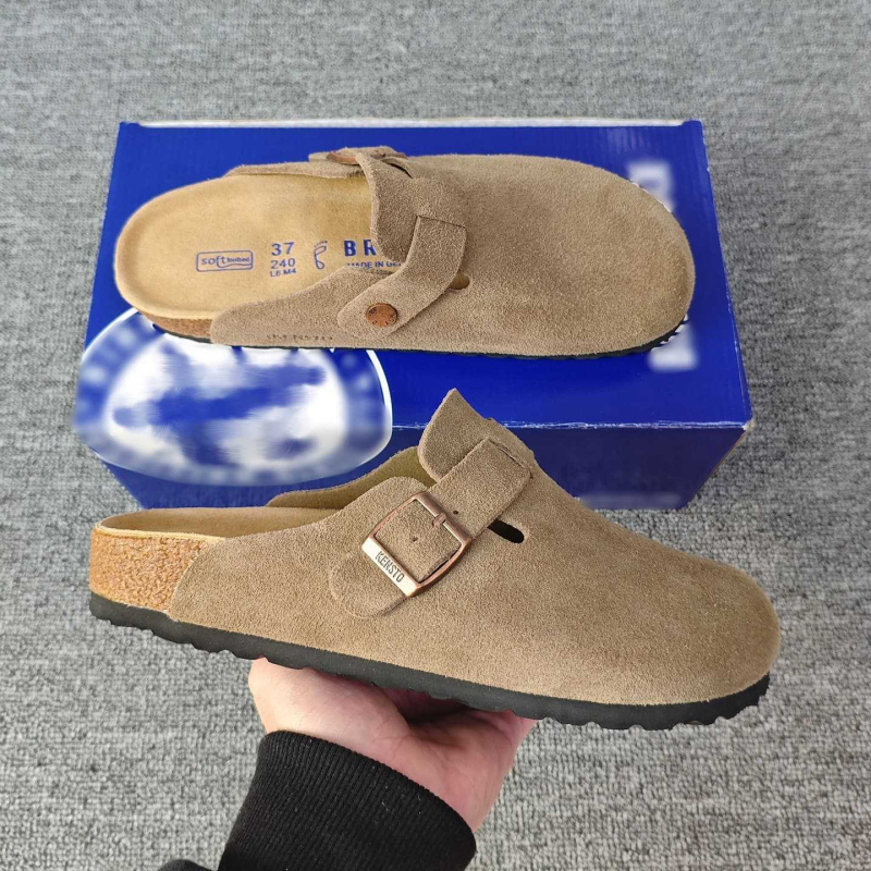 Лофери с затворен нос от велур (нубук), подплата кожа, подметка EVA, Slip-On, повдигаща височина — есен 2025