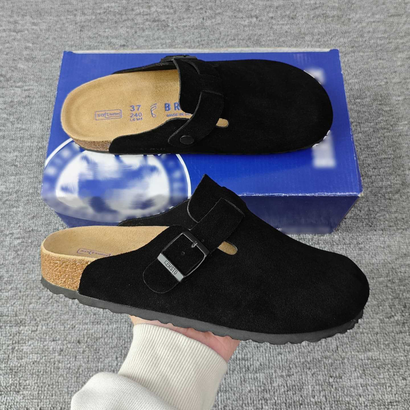 Лофери с затворен нос от велур (нубук), подплата кожа, подметка EVA, Slip-On, повдигаща височина — есен 2025