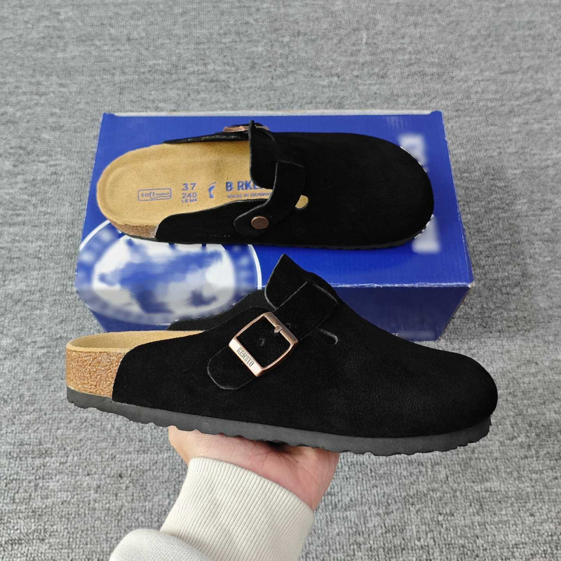 Лофери с затворен нос от велур (нубук), подплата кожа, подметка EVA, Slip-On, повдигаща височина — есен 2025