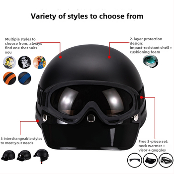 Μισό κράνος για ηλεκτρικά οχήματα, ABS κέλυφος, 3C πιστοποιημένο, για ενήλικες, όλο το χρόνο