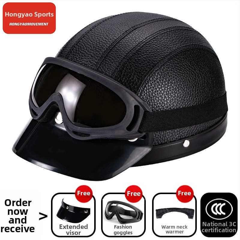 Μισό κράνος για ηλεκτρικά οχήματα, ABS κέλυφος, 3C πιστοποιημένο, για ενήλικες, όλο το χρόνο