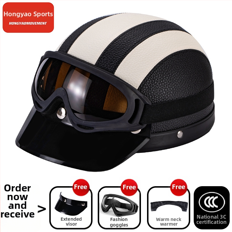 Μισό κράνος για ηλεκτρικά οχήματα, ABS κέλυφος, 3C πιστοποιημένο, για ενήλικες, όλο το χρόνο