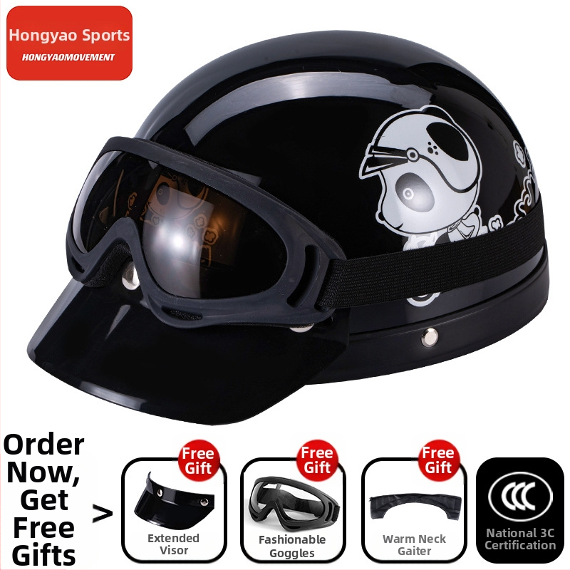 Μισό κράνος για ηλεκτρικά οχήματα, ABS κέλυφος, 3C πιστοποιημένο, για ενήλικες, όλο το χρόνο