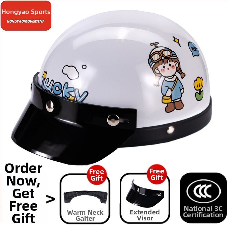 Μισό κράνος για ηλεκτρικά οχήματα, ABS κέλυφος, 3C πιστοποιημένο, για ενήλικες, όλο το χρόνο