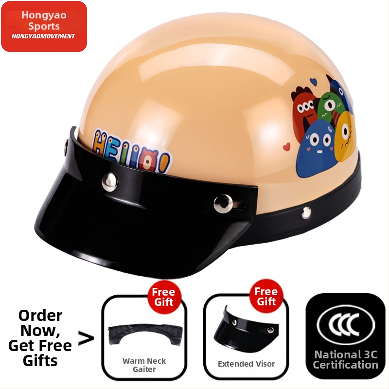 Μισό κράνος για ηλεκτρικά οχήματα, ABS κέλυφος, 3C πιστοποιημένο, για ενήλικες, όλο το χρόνο