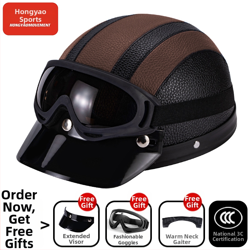 Μισό κράνος για ηλεκτρικά οχήματα, ABS κέλυφος, 3C πιστοποιημένο, για ενήλικες, όλο το χρόνο