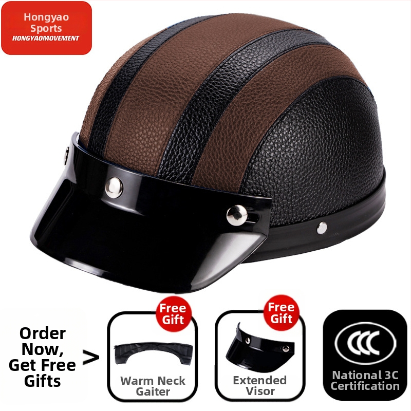 Μισό κράνος για ηλεκτρικά οχήματα, ABS κέλυφος, 3C πιστοποιημένο, για ενήλικες, όλο το χρόνο