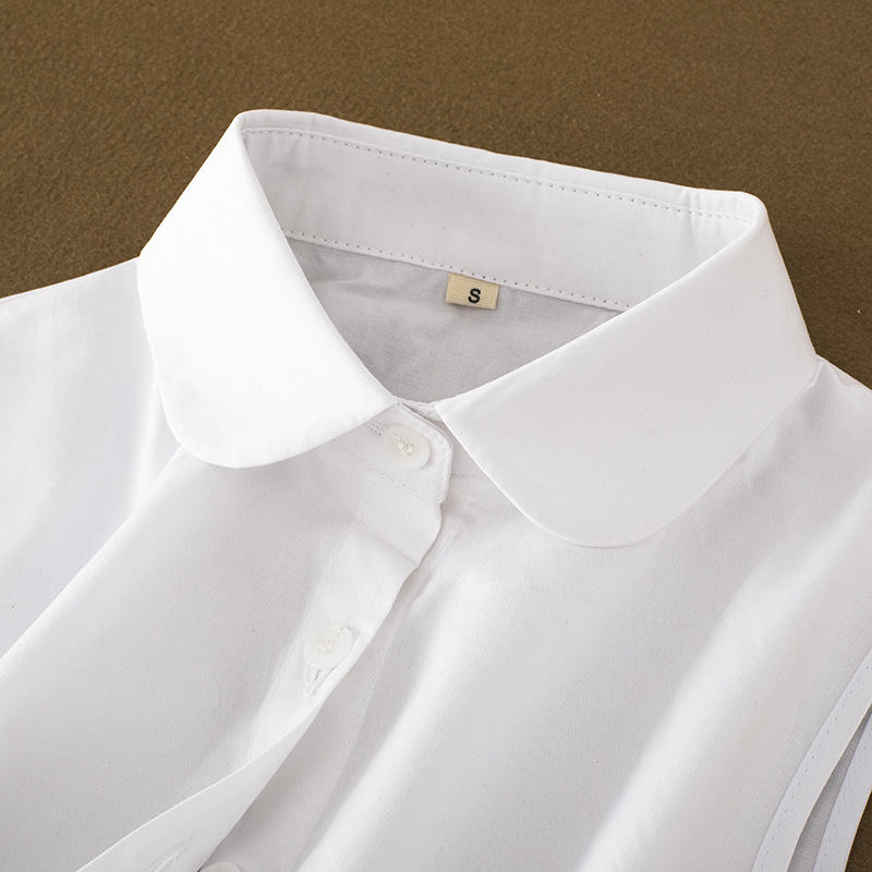 Koreai stílusú álkolláros ing, mulberry selyem, egyszínű minta, 2023 tavasz