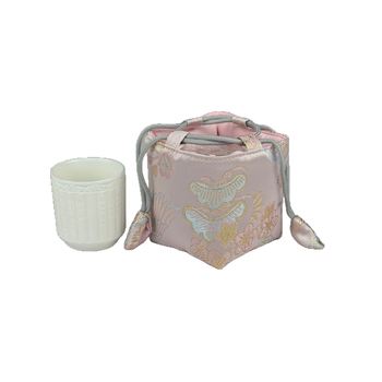 Tea készlet tároló táska — kocka alakú textil szervező, modell 01158, többfunkciós utazáshoz