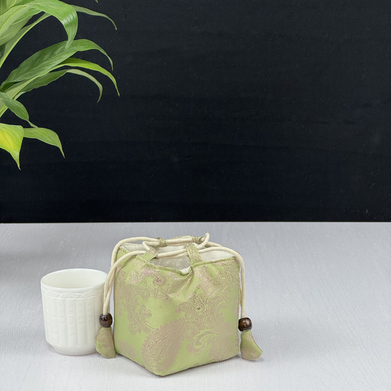 Tea készlet tároló táska — kocka alakú textil szervező, modell 01158, többfunkciós utazáshoz