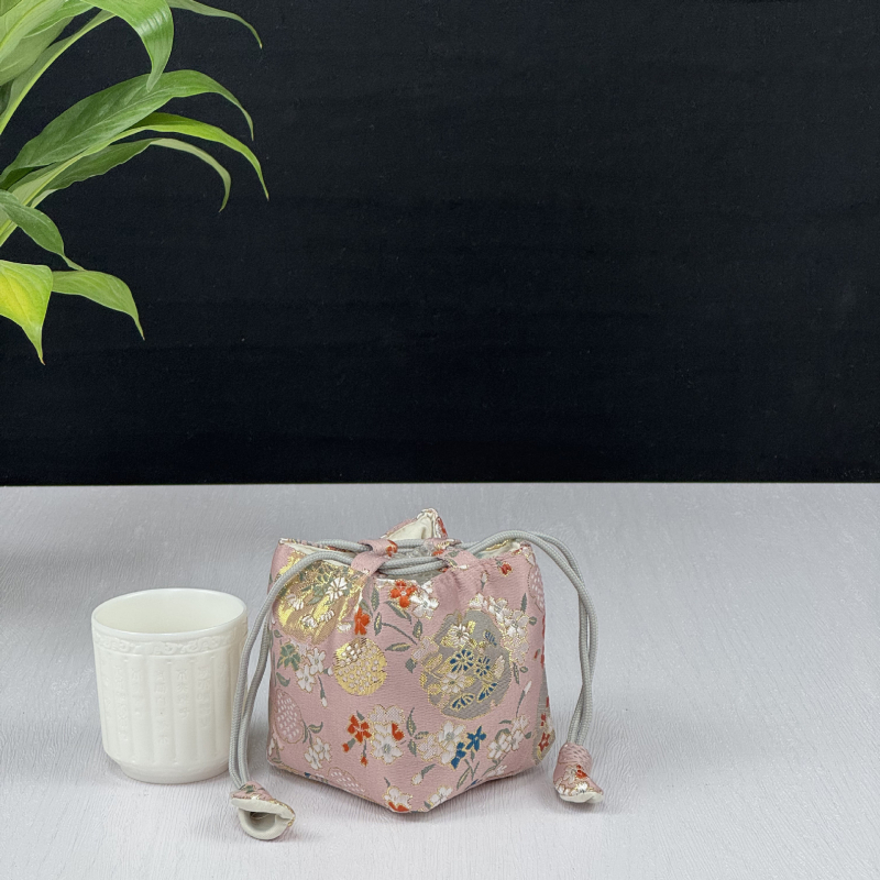 Tea készlet tároló táska — kocka alakú textil szervező, modell 01158, többfunkciós utazáshoz