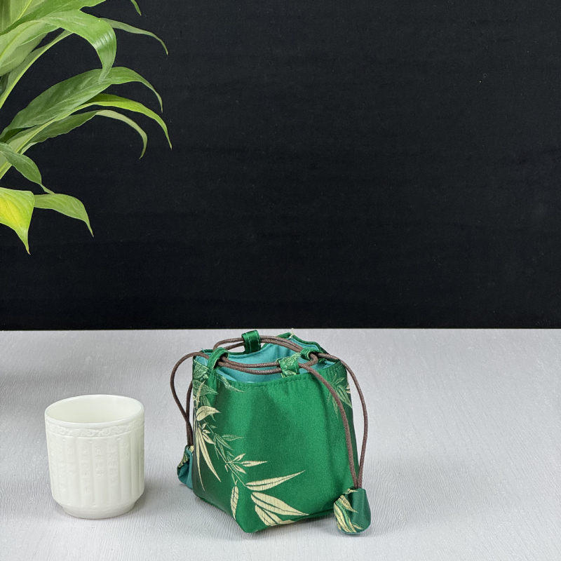 Tea készlet tároló táska — kocka alakú textil szervező, modell 01158, többfunkciós utazáshoz