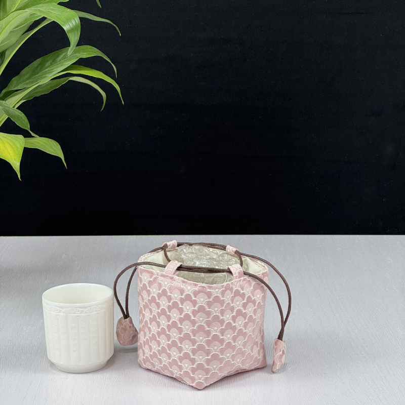 Tea készlet tároló táska — kocka alakú textil szervező, modell 01158, többfunkciós utazáshoz