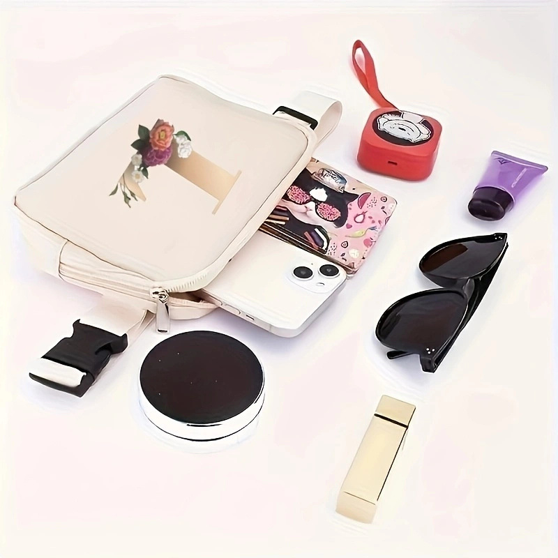 Geantă de talie pentru femei cu bretea reglabilă; Stil Street Trend; Material: nailon; Căptușeală: poliester; Închidere: fermoar; Potrivită pentru călătorii casual