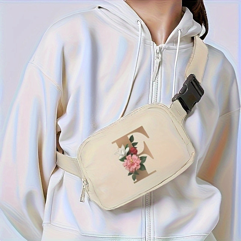 Geantă de talie pentru femei cu bretea reglabilă; Stil Street Trend; Material: nailon; Căptușeală: poliester; Închidere: fermoar; Potrivită pentru călătorii casual