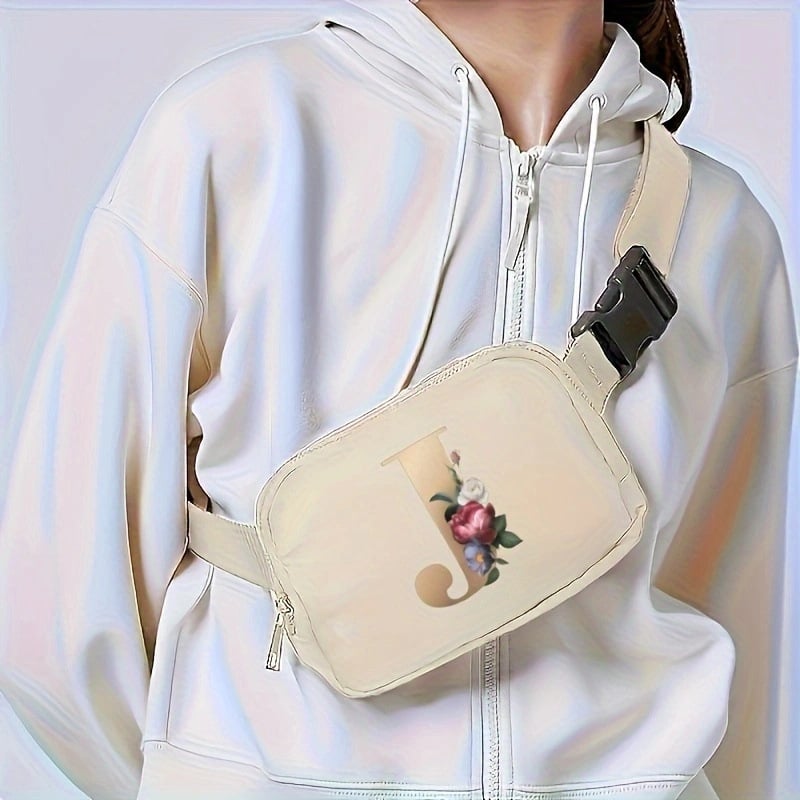 Geantă de talie pentru femei cu bretea reglabilă; Stil Street Trend; Material: nailon; Căptușeală: poliester; Închidere: fermoar; Potrivită pentru călătorii casual