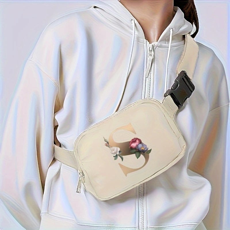 Geantă de talie pentru femei cu bretea reglabilă; Stil Street Trend; Material: nailon; Căptușeală: poliester; Închidere: fermoar; Potrivită pentru călătorii casual