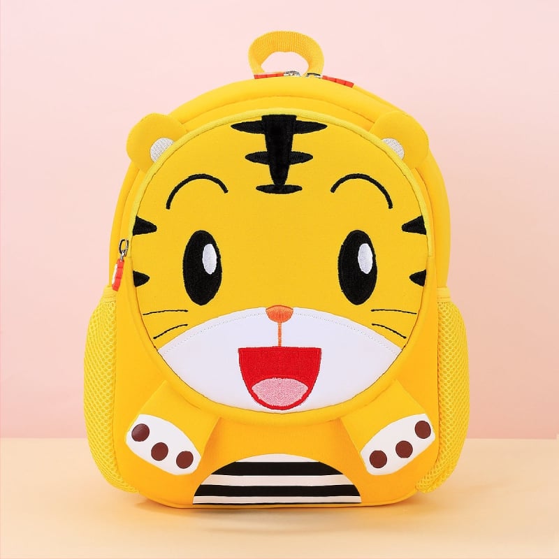 Óvodás gyermek hátizsák dinoszaurusz mintával, uniszex, lélegző diving cloth anyag, légpárnás vállpántok, állat mintázat