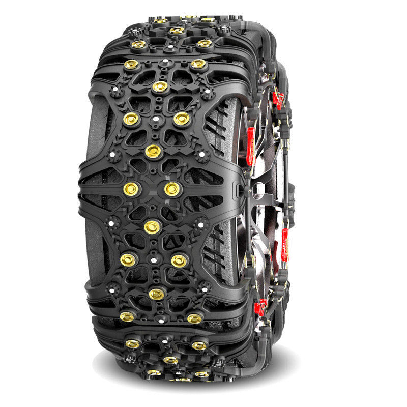 Lanț de zăpadă din cauciuc, anti-derapant, pentru mașini, SUV, microbuze și MPV, universal pentru anvelope 165-285, greutate 4-7 kg