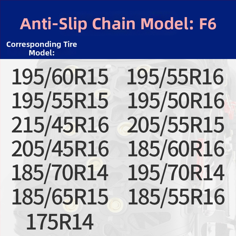 Lanț de zăpadă din cauciuc, anti-derapant, pentru mașini, SUV, microbuze și MPV, universal pentru anvelope 165-285, greutate 4-7 kg