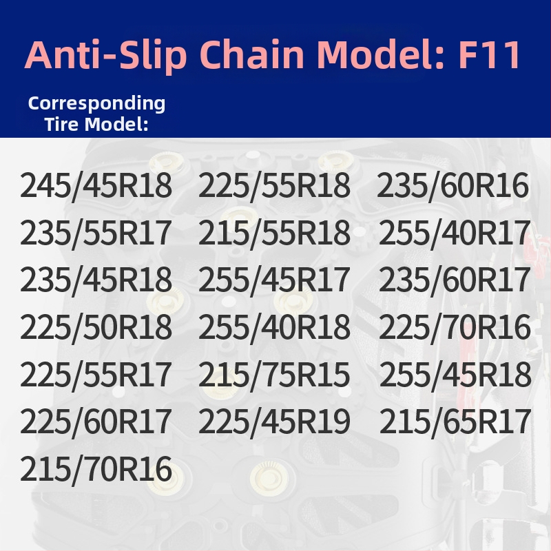 Lanț de zăpadă din cauciuc, anti-derapant, pentru mașini, SUV, microbuze și MPV, universal pentru anvelope 165-285, greutate 4-7 kg