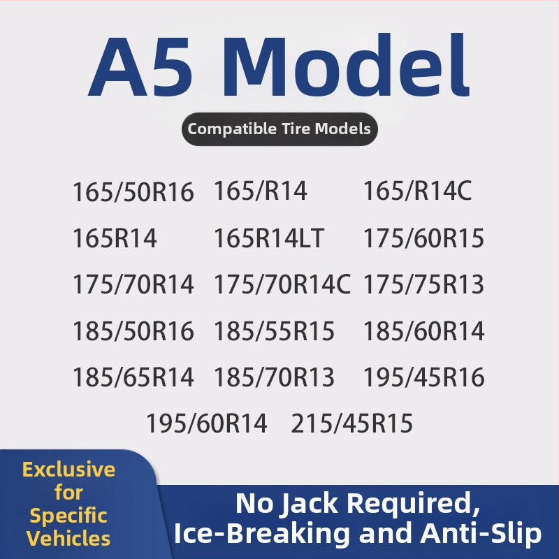 Lanțuri universale din cauciuc pentru anvelope, model Universal, potrivite pentru anvelope 145–275, greutate 2,9 kg