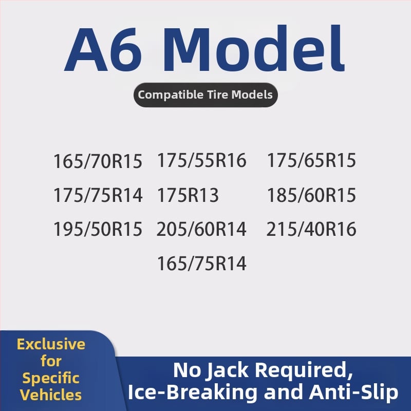 Lanțuri universale din cauciuc pentru anvelope, model Universal, potrivite pentru anvelope 145–275, greutate 2,9 kg