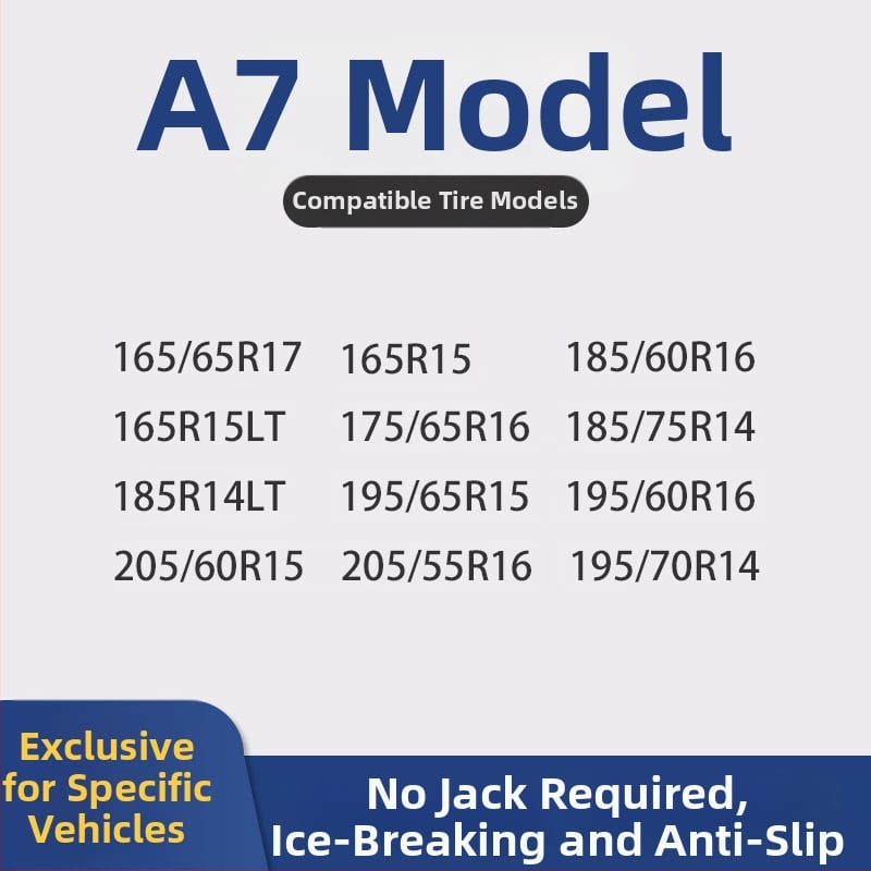 Lanțuri universale din cauciuc pentru anvelope, model Universal, potrivite pentru anvelope 145–275, greutate 2,9 kg