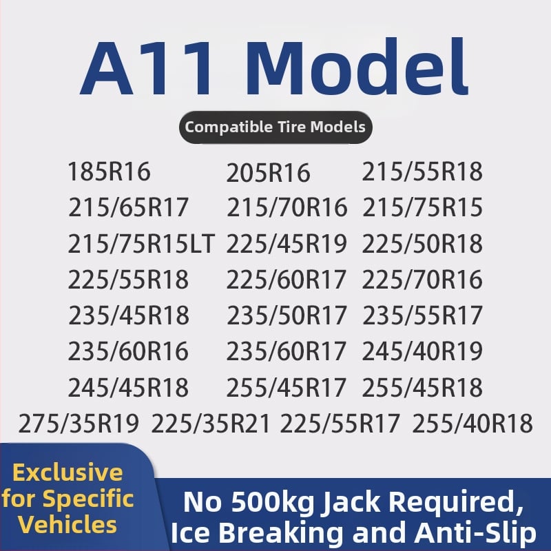Lanțuri universale din cauciuc pentru anvelope, model Universal, potrivite pentru anvelope 145–275, greutate 2,9 kg