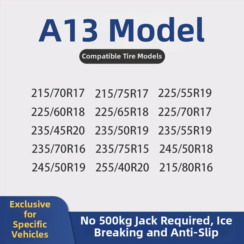 Lanțuri universale din cauciuc pentru anvelope, model Universal, potrivite pentru anvelope 145–275, greutate 2,9 kg