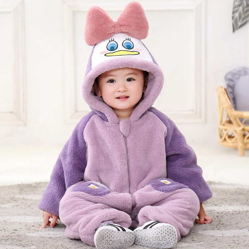 Unisex βρεφικό ολόσωμο φορμάκι με κουκούλα, μακριά μανίκια, ύφασμα φλανελ πολυεστέρα – για άνοιξη, φθινοπωρο και χειμώνα, μάρκα Tolo Rabbit
