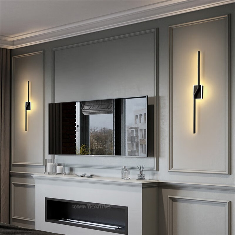 Σκανδιναβικό LED φωτιστικό τοίχου, μοντέρνο μινιμαλιστικό στυλ, ABS καλύπτωμα, σιδερένιο σώμα, τάση ≤36V