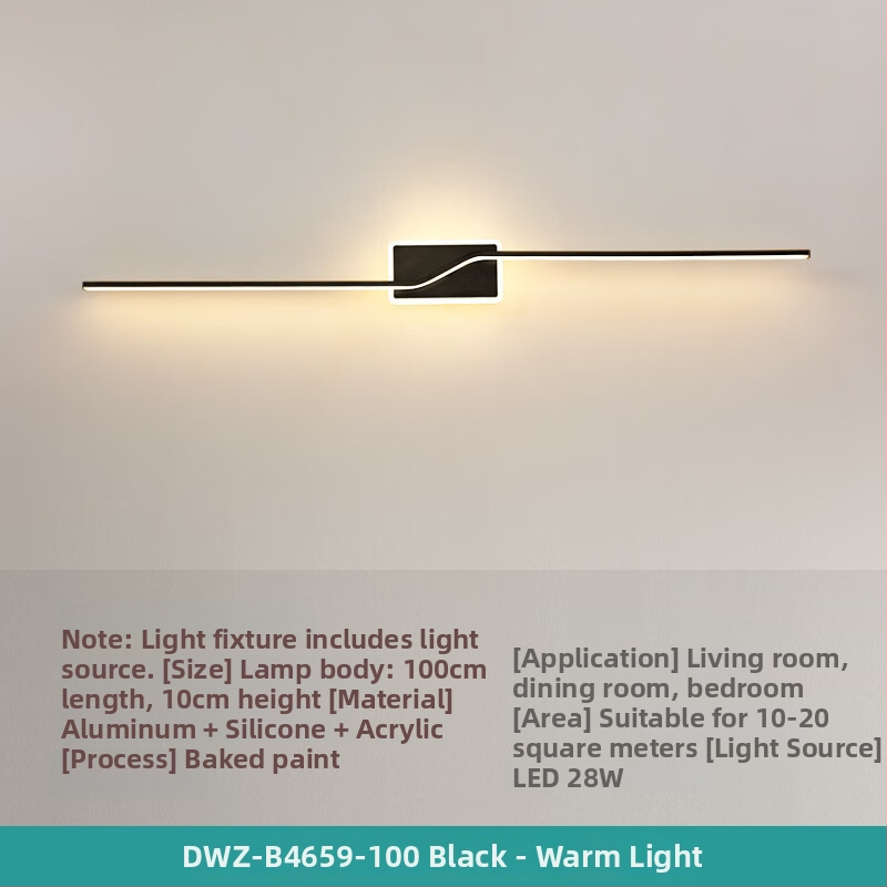 Σκανδιναβικό LED φωτιστικό τοίχου, μοντέρνο μινιμαλιστικό στυλ, ABS καλύπτωμα, σιδερένιο σώμα, τάση ≤36V