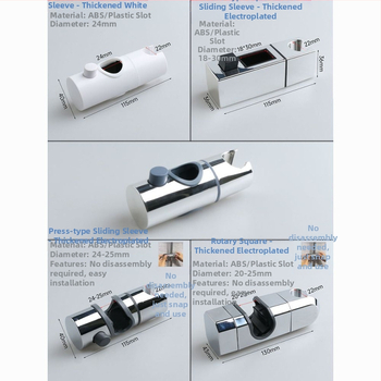 Držiak sprchy s nastaviteľným ramenom, univerzálny držiak sprchy, ABS materiál, dažďová funkcia