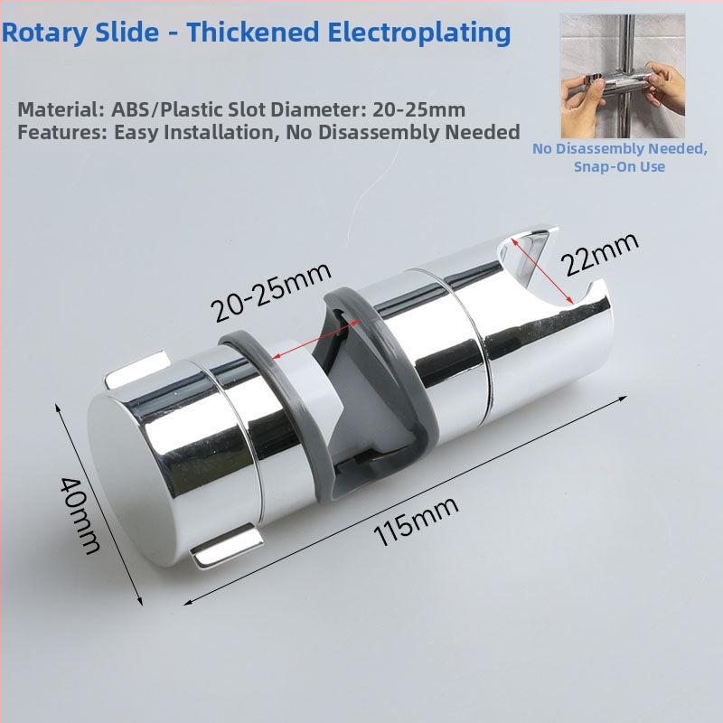 Držiak sprchy s nastaviteľným ramenom, univerzálny držiak sprchy, ABS materiál, dažďová funkcia