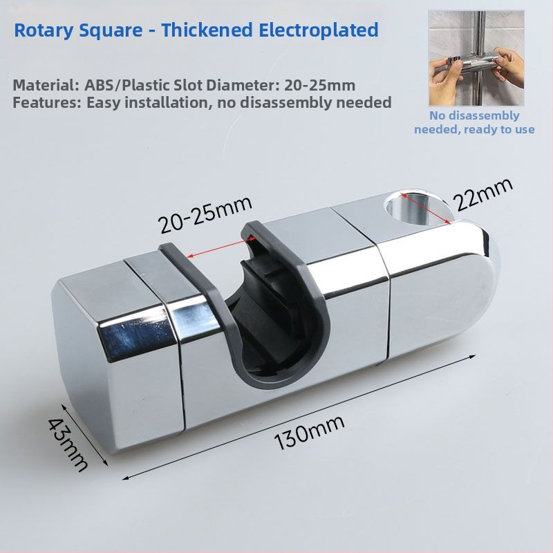 Držiak sprchy s nastaviteľným ramenom, univerzálny držiak sprchy, ABS materiál, dažďová funkcia