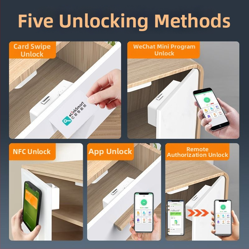 Inteligentný zámok skrine s odtlačkom prsta a Bluetooth, elektronický senzor zásuvky, skrytá inštalácia, hliníková zliatina