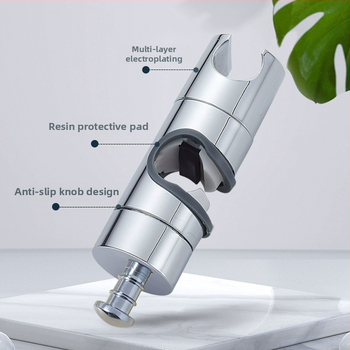 Držiak sprchový s vyvýšenou tyčou, univerzálny, bez vŕtania, nastaviteľné spodné sedenie a posuvný puzdro — Carpenter Ding