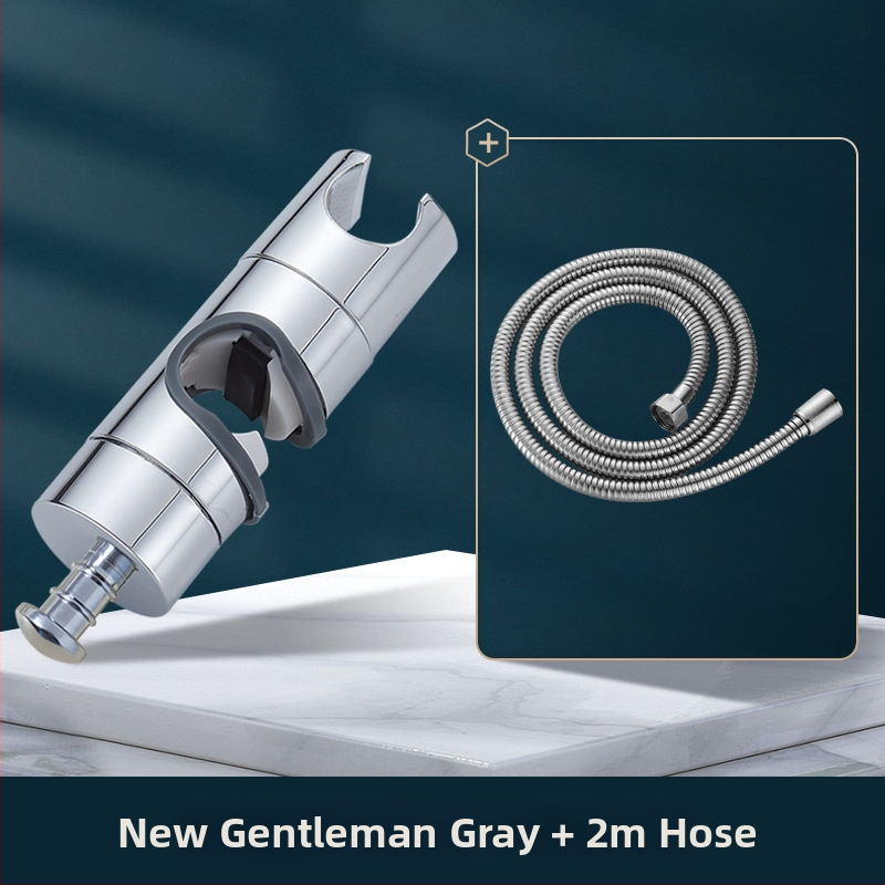 Držiak sprchový s vyvýšenou tyčou, univerzálny, bez vŕtania, nastaviteľné spodné sedenie a posuvný puzdro — Carpenter Ding