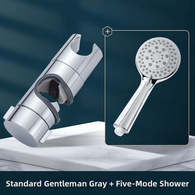 Držiak sprchový s vyvýšenou tyčou, univerzálny, bez vŕtania, nastaviteľné spodné sedenie a posuvný puzdro — Carpenter Ding