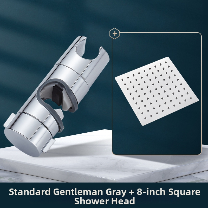 Držiak sprchový s vyvýšenou tyčou, univerzálny, bez vŕtania, nastaviteľné spodné sedenie a posuvný puzdro — Carpenter Ding