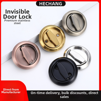 Skrytý zámok pre vnútorné dvere so zaobleným držadlom – zliatina zinok, model Invisible door lock