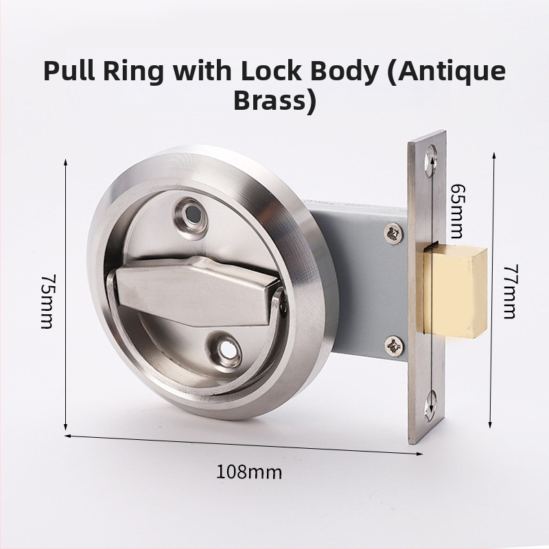 Skrytý zámok pre vnútorné dvere so zaobleným držadlom – zliatina zinok, model Invisible door lock