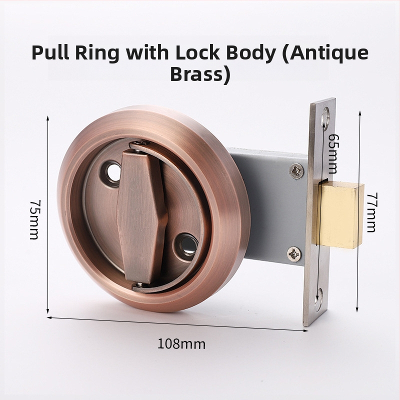 Skrytý zámok pre vnútorné dvere so zaobleným držadlom – zliatina zinok, model Invisible door lock